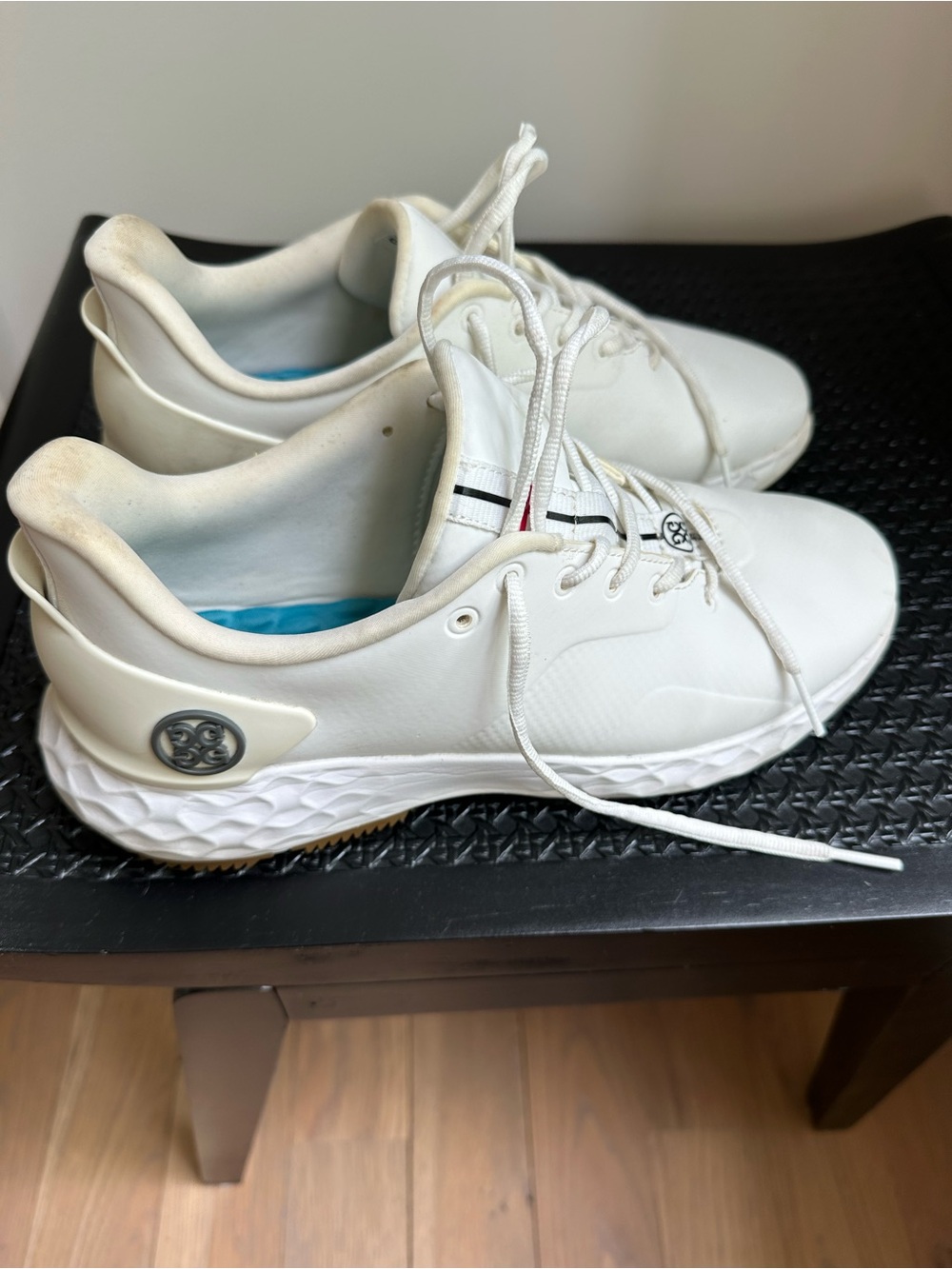 Men’s MG4+ White Golf Shoe with Blue Insole